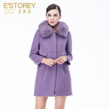 名典屋专柜正品2015年冬装新款羊毛大衣女装 E154OZ594/E1540Z594