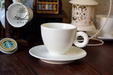纯白意式咖啡杯欧式卡布奇诺拉花咖啡杯创意陶瓷咖啡杯
