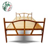 人床双人床0.8米1米1.2米1.5包邮竹床可折叠床午休午睡床儿童床单