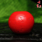 【古董惠】老珊瑚红琉璃桶珠14-15mm古玩杂项收藏古珠包老26478