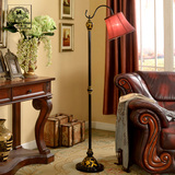 创意古典欧美复古树脂铁制黑色单头落地灯 客厅沙发工艺品装饰灯