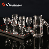 土耳其PASABAHCE进口玻璃白酒杯酒具套装小吞杯子弹杯高脚烈酒杯