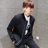 2015秋冬季韩版男士修身型纯棉休闲风衣男装中长款大衣青年外套潮