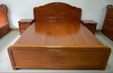 菠萝格红木床1.5米1.8米全实木床 特价 高箱加高床边，送抽屉2个