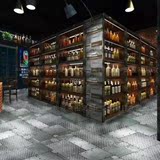 3D铁钉艺术仿古砖金属钢板水泥砖600灰色餐厅酒吧咖啡厅KTV墙地砖