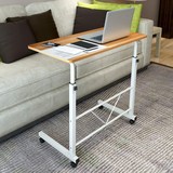 简易笔记本电脑桌床上用台式家用书桌简约现代可移动升降床边桌子