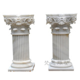 大理石罗马柱 圆柱 客厅背景墙半圆哑口柱欧式别墅装饰柱 可定做