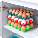 可叠加15格鸡蛋收纳盒储物盒放鸭蛋保护托冰箱保鲜盒防碎鸡蛋盒子
