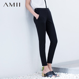 #Amii[极简主义]2016春装夏款长裤铅笔小脚裤九分裤女装11670417