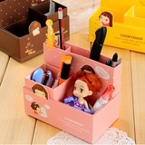 韩式DIY化妆品纸质收纳盒 桌面整理盒 迷你纸质桌面收纳盒