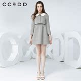CCDD2016春装专柜正品新款女素雅提花两件套外套+连衣裙甜美学院