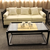 现代新中式实木沙发组合简约布艺沙发椅样板房家具定制水曲柳