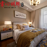 新古典实木双人床软包皮布艺床铺样板房卧室家具欧式新中式酒店床