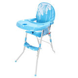 儿童餐椅可调档宝宝餐桌椅便携式可折叠婴儿餐椅 蓝色