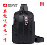 瑞士军刀帆布胸包牛津布男士包包户外运动休闲单肩包平板电脑包
