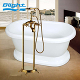 欧式古典全铜落地浴缸龙头冷热 单把双控花洒豪华浴室浴缸套装