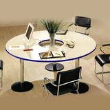 上海办公家具圆形会议桌 办公洽谈桌 现代简约小型接待圆形桌子