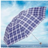 天堂伞正品 便携式三折伞可折叠雨伞 创意男女英伦格子短柄晴雨伞