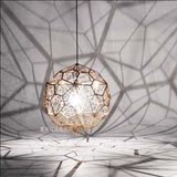 后现代Tom Dixon不锈钢钻石吊灯创意多面体圆球形蜘蛛网吊灯酒店