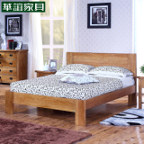 华谊家具 全实木床1.5米全橡木双人床1.8米美式简约成人床环保床