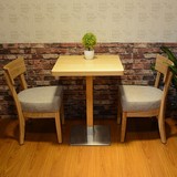 实木咖啡厅桌椅 茶餐西餐厅桌子 甜品店奶茶店桌椅组合 简约现代