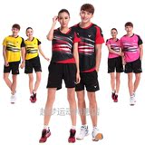 新款胜利羽毛球服世锦赛韩国队比赛服男女款情侣运动套装速干透气