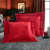 欧式大红婚庆床上用品大靠垫抱枕 60*60沙发靠背方垫抱枕套含内芯