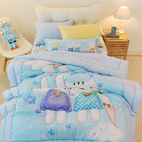 Aika爱家韩国进口代购儿童床品宝宝纯棉可爱卡通小兔子母被子枕套