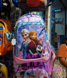 迪士尼正品代购冰雪奇缘艾莎安娜公主女孩儿童背包书包双肩包