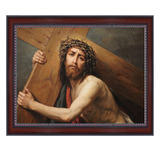 艺微圣经故事圣诞装饰画有框画画像圣像肖像耶稣背十字架