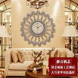 创意钟表挂钟客厅现代欧式大号装饰圆形静音时钟艺术个性石英挂表