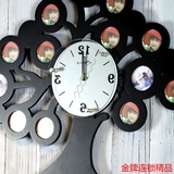 现代简约静音相框挂钟树木造型创意时钟艺术客厅钟表时尚挂表