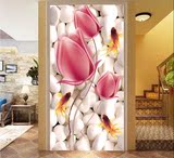 花卉现代简约玄关走廊过道背景墙画壁画墙纸壁纸大型装饰画3D墙布