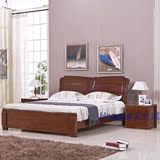 1.8米实木床榆木床 卧室榆木床中式双人床 新中式古典宜家
