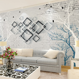 3D立体大型壁画沙发客厅电视背景墙纸现代简约无缝艺术无纺布壁纸