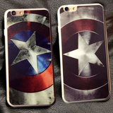 超人美国队长iphone6plus钢化彩膜5s卡通贴膜6s4.7全屏5.5膜