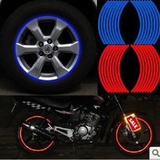 摩托车汽车轮毂贴 改装配件 钢圈贴轮毂贴轮圈贴反光贴纸 10-18寸