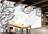无缝墙纸壁纸壁画欧式花纹酒吧墙纸简约壁画电视客厅3D壁画背景墙