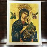 基督教文化Icon东方礼仪画像 玛利亚耶稣画 纸质 客厅掛画