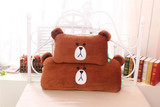 卡通布朗熊抱枕枕头LINE系列布朗熊单双人靠垫可拆洗情侣抱枕礼物