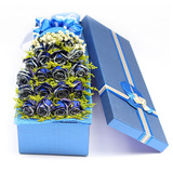 蓝色妖姬礼盒玫瑰花送女友生日鲜花速递北京上海同城成都全国送花
