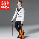 ELPA儿童西服套装男童花童礼服宝宝西装合唱演出服纯色双排扣韩版