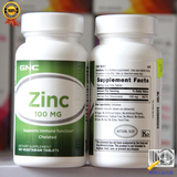 美国GNC螯合锌葡萄糖酸锌100mg*100片补锌片健脑生殖保健zinc