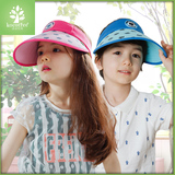 蝙蝠侠大沿空顶帽！韩国儿童帽子男童女童春夏遮阳帽宝宝太阳帽