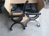 晨露公园椅子长条长凳子排椅铸铝铸铁脚广场休闲座椅配件厂家批发