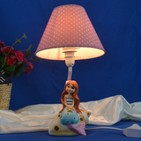 美人鱼儿童遥控台灯调光节能护眼温馨卧室可爱创意卡通床头暖光灯