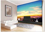 大型壁画 卧室客厅电视机背景墻墙纸 壁纸立体3D草原风景 墙布