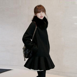嘉茱莉冬装新款女装韩国韩版宽松茧型毛呢外套女羊毛大衣DA62