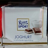香港代购德国斯波德Ritter sport酸奶夹心运动巧克力100克