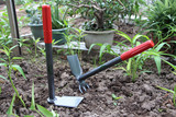 巴帝钢管小锄头 农用户外两用种菜种花除草松土耙子 园艺园林工具